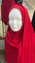 Hijab jersey premium Rojo vivo