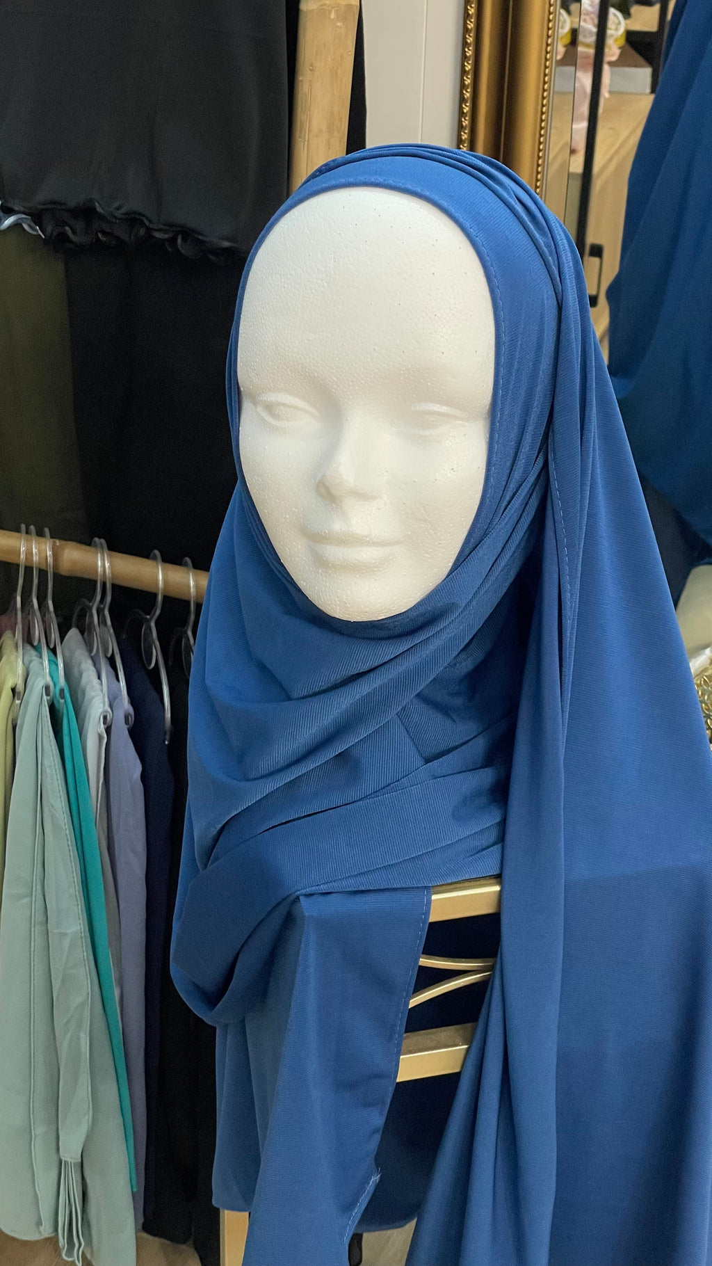 Hijab jersey premium Azul
