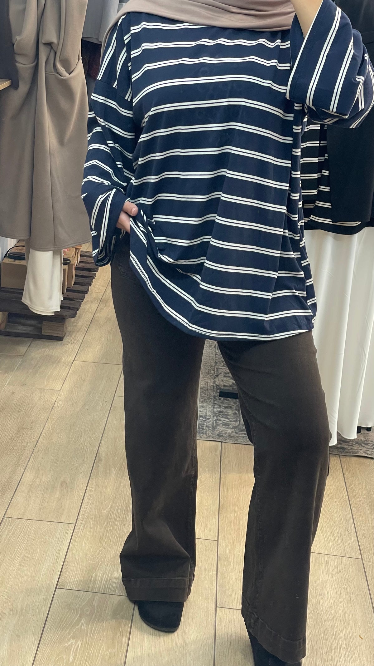 Pantalon tejano corte recto