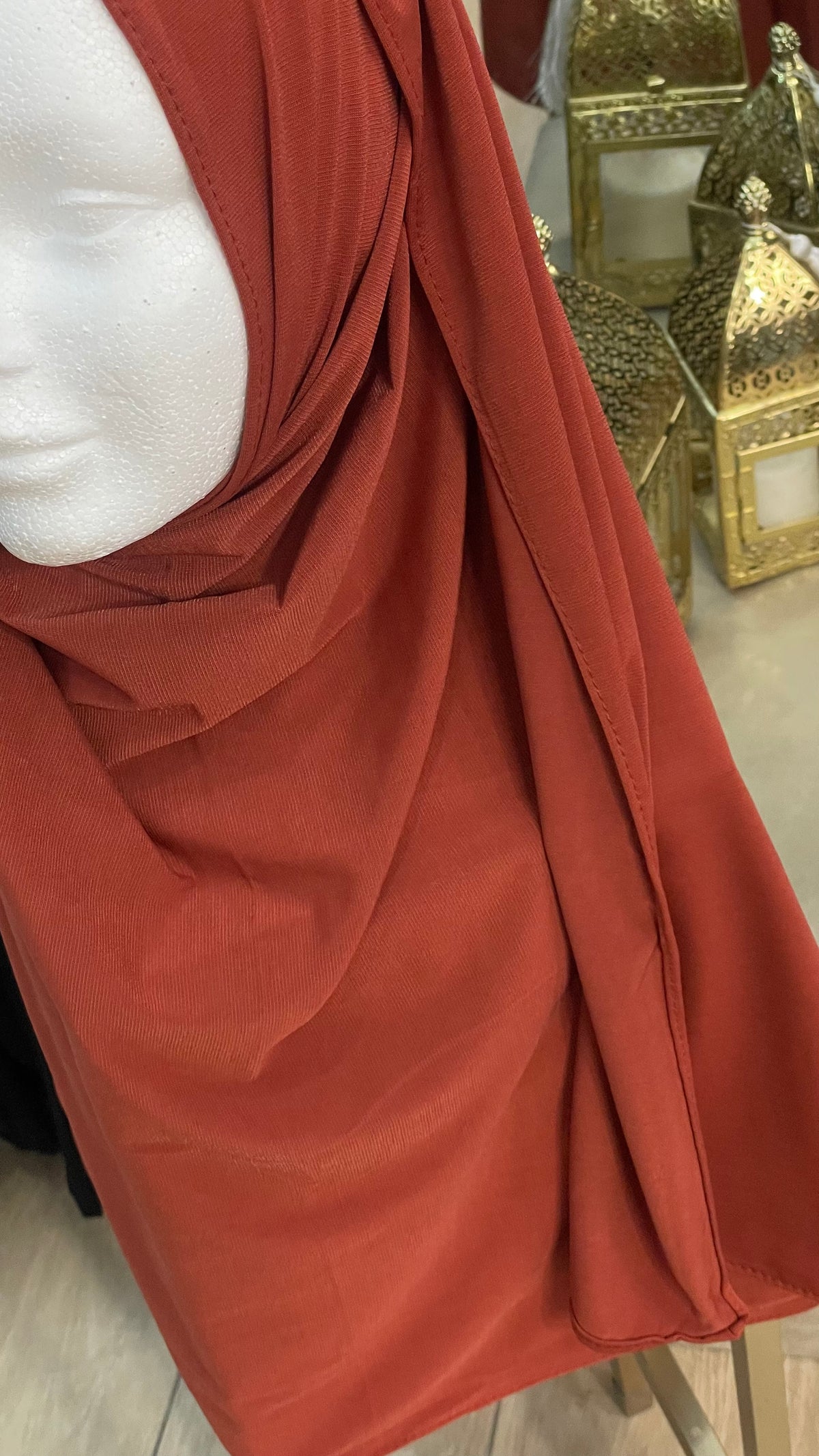Hijab jersey premium Naranja quemado