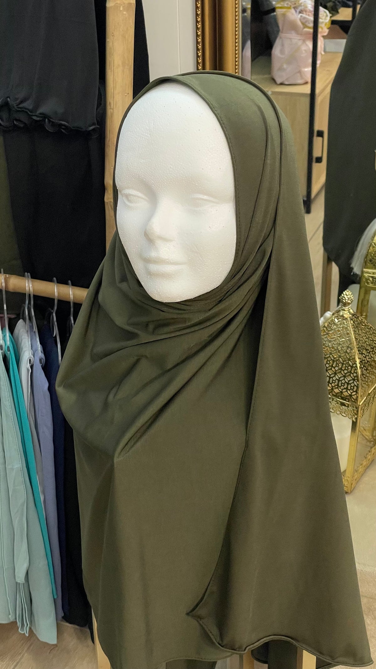 Hijab jersey premium Verde militar