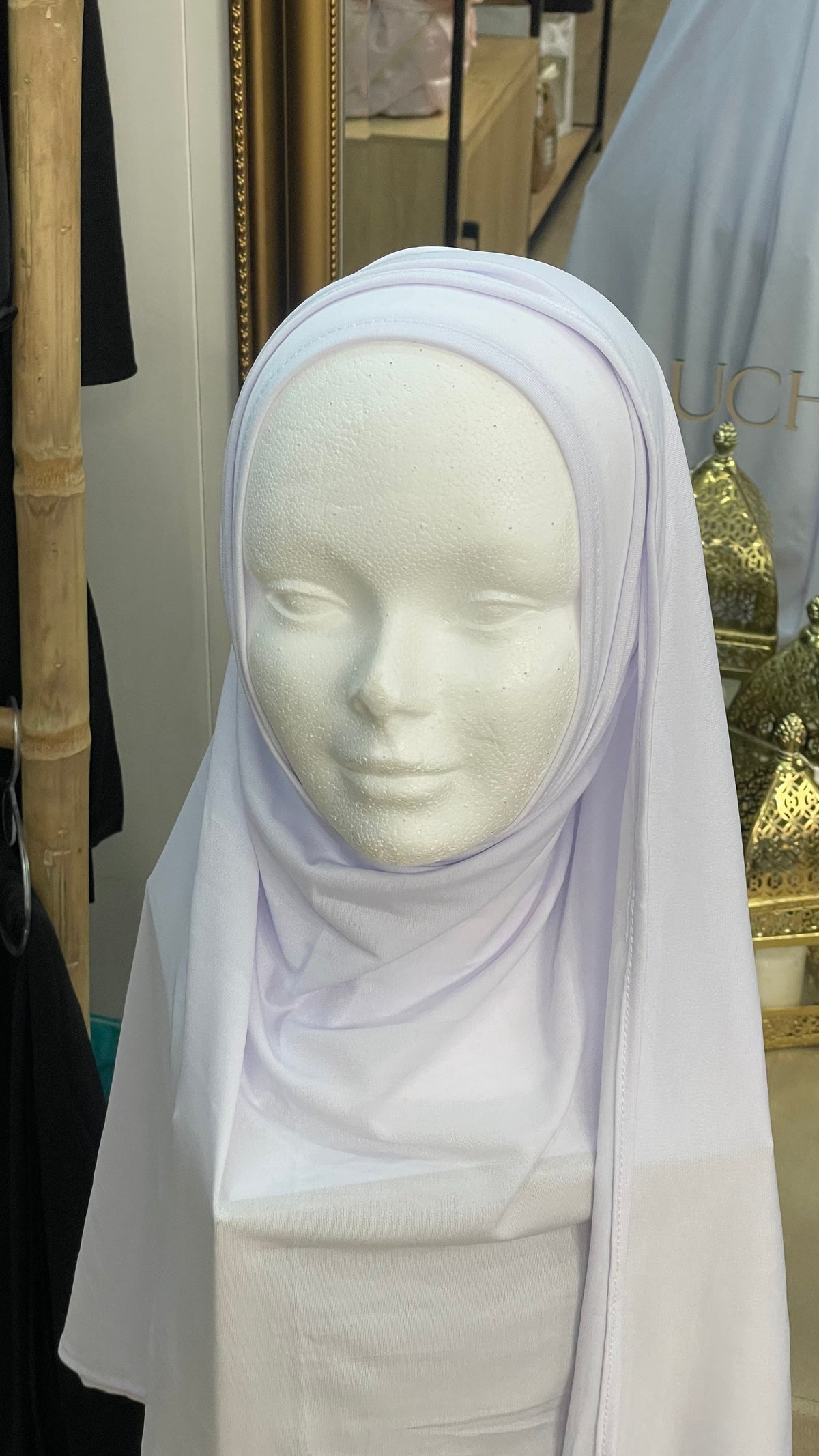 Hijab jersey premium Blanco puro