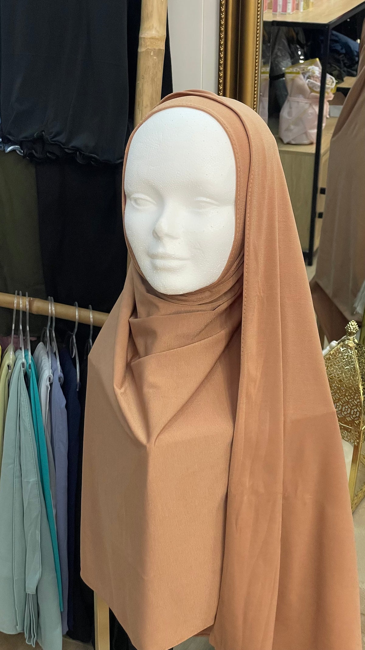Hijab jersey premium Caramel