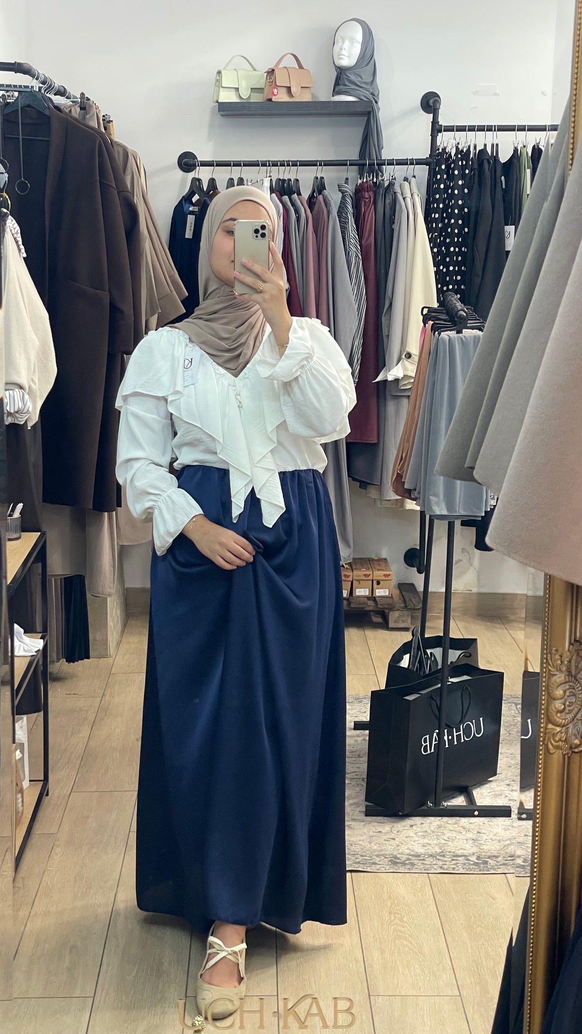 Falda saten Maxi