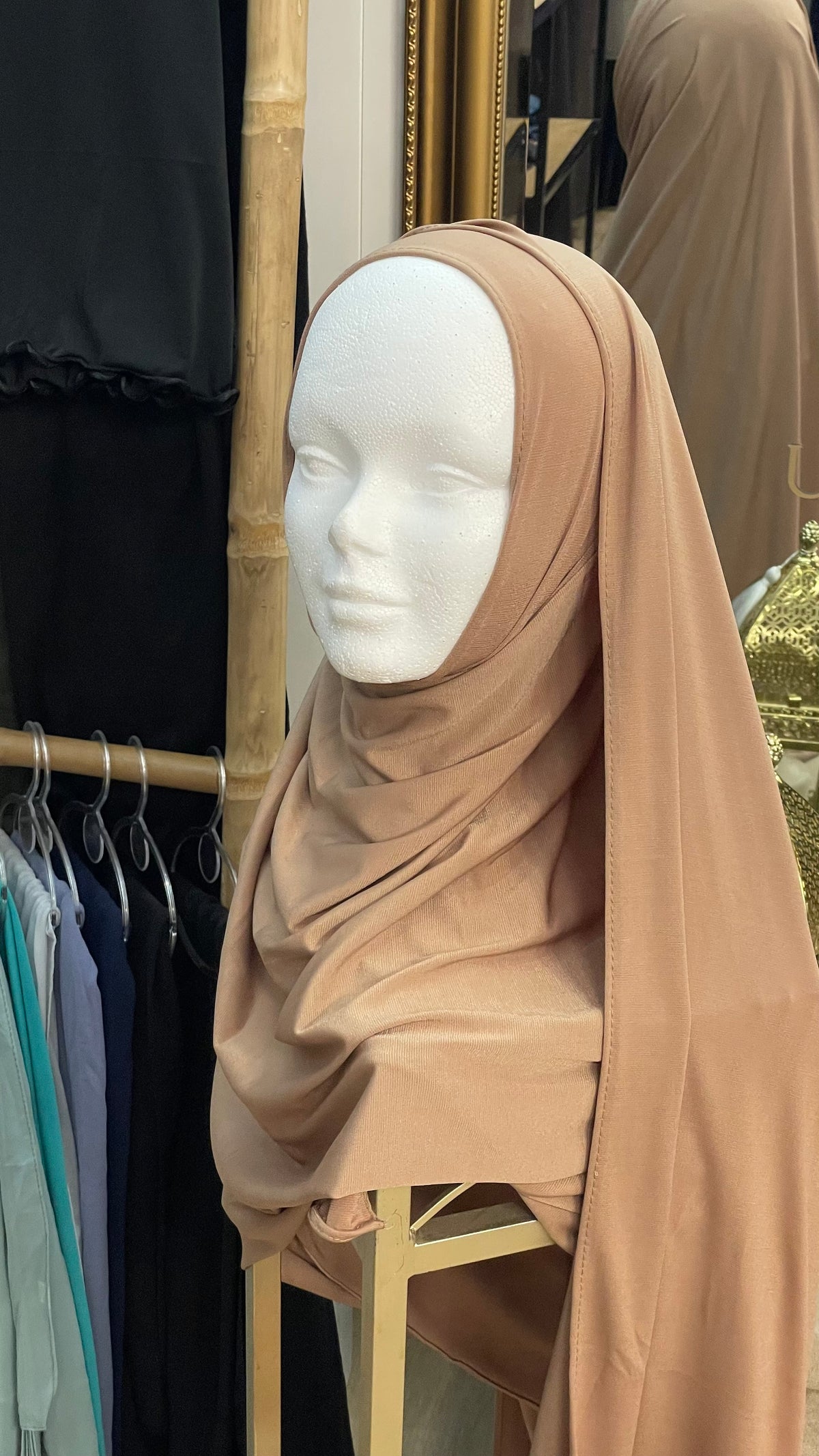 Hijab jersey premium Marron claro