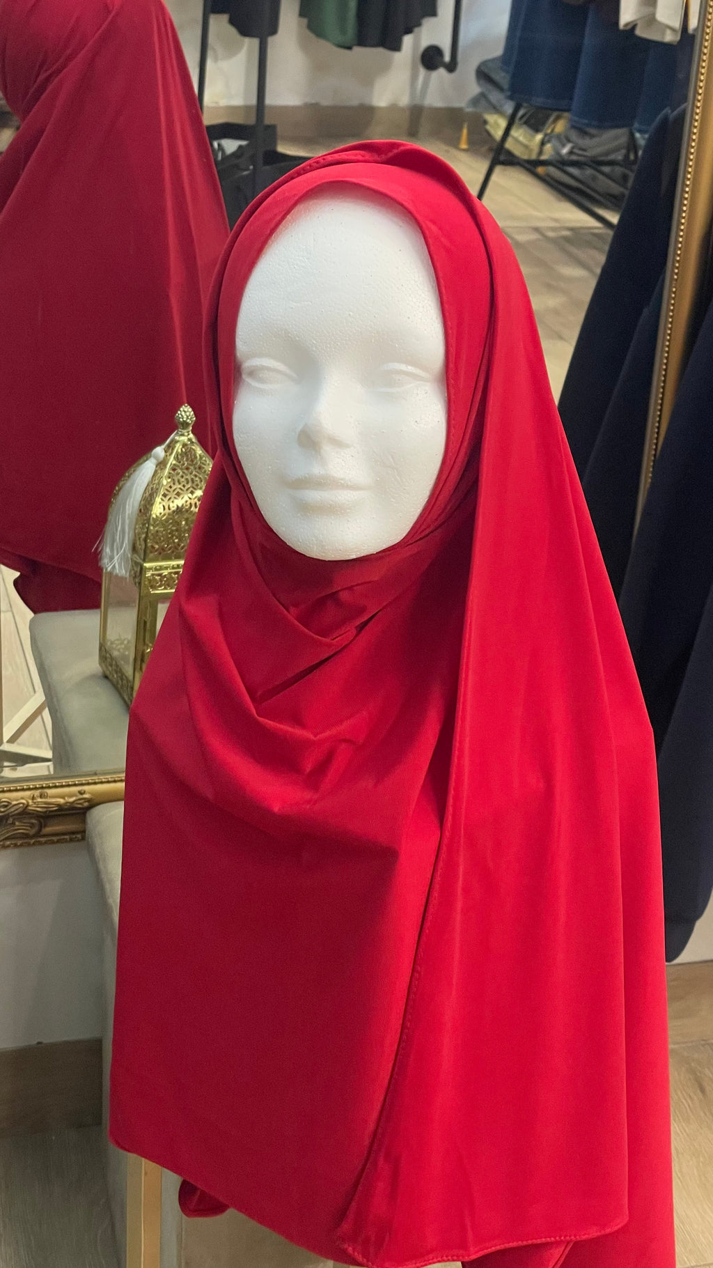 Hijab jersey premium Rojo vivo