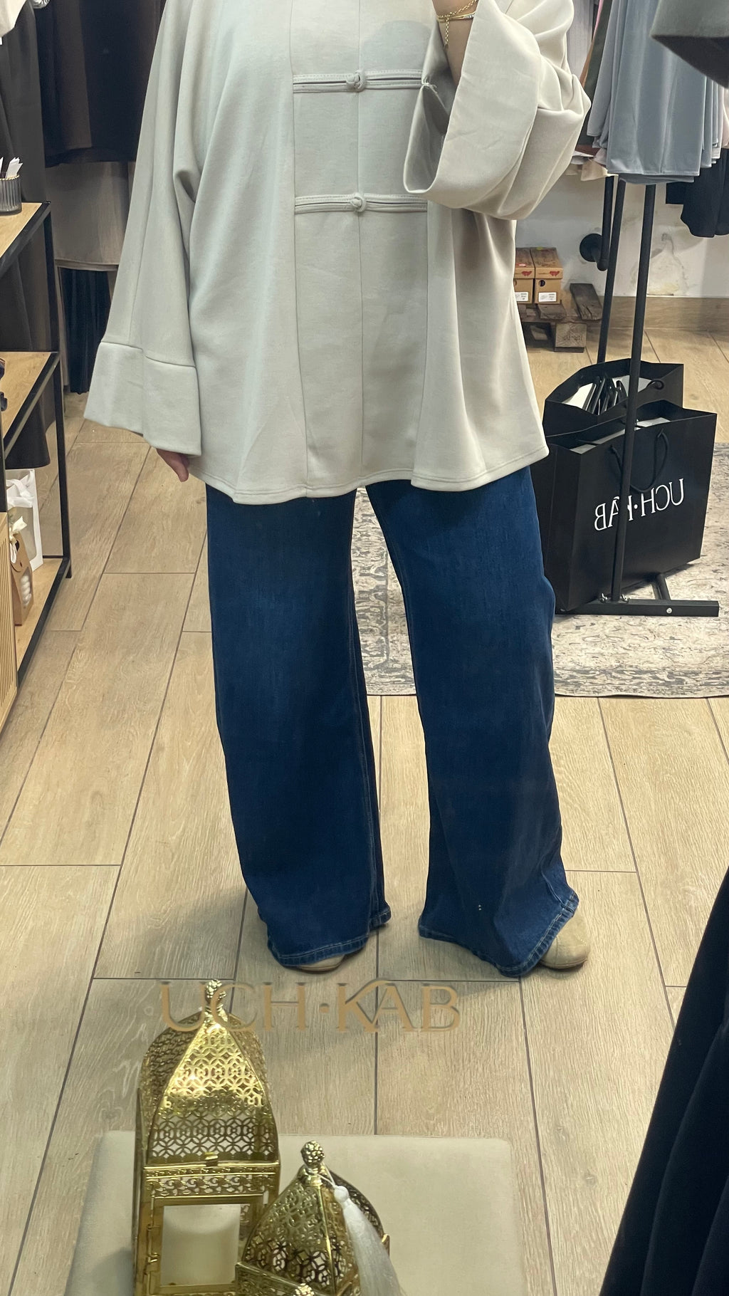 Pantalon Tejano corte ancho