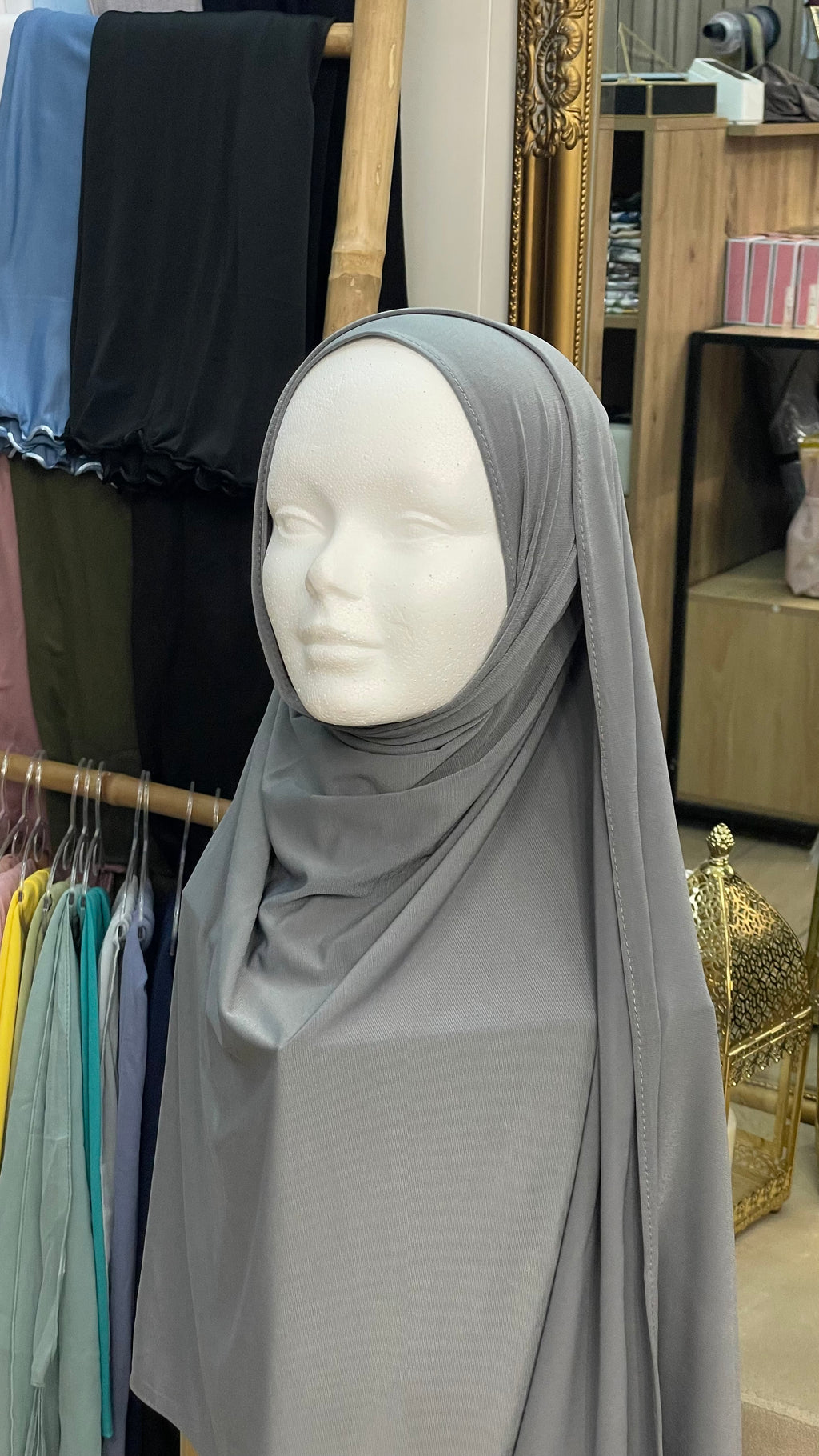 Hijab jersey premium Gris Antracita