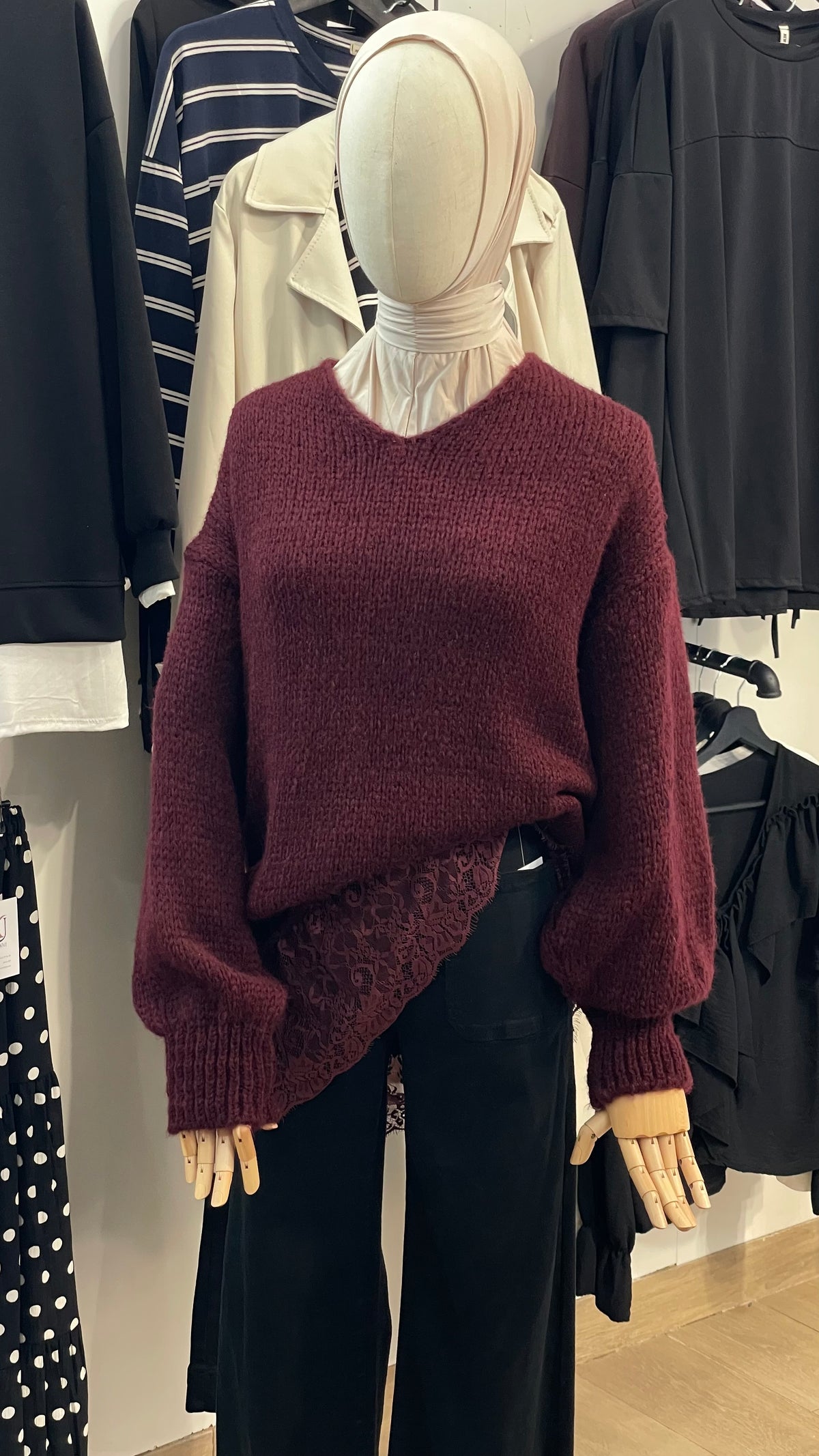 Jersey con encaje