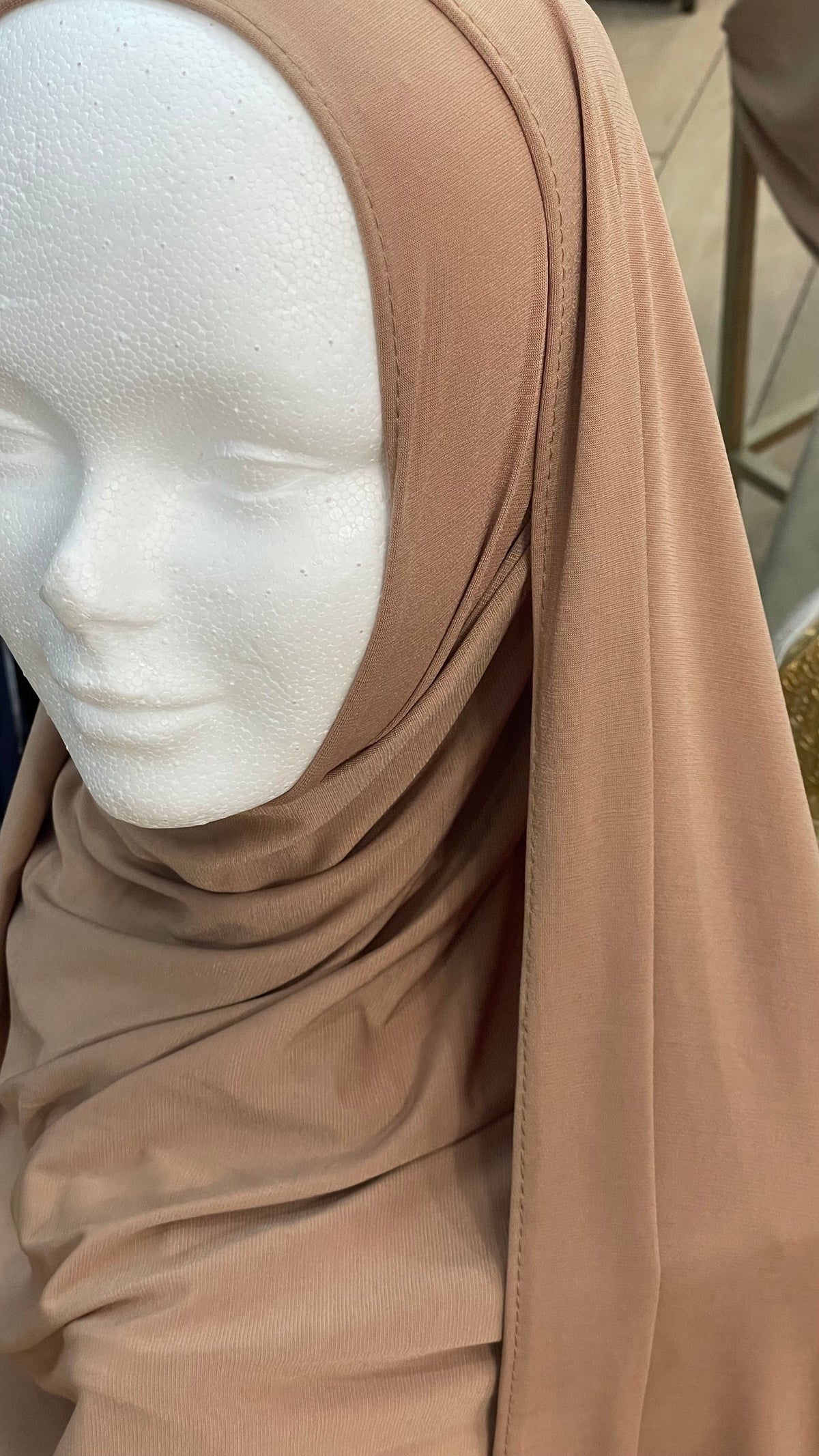 Hijab jersey premium Marron claro