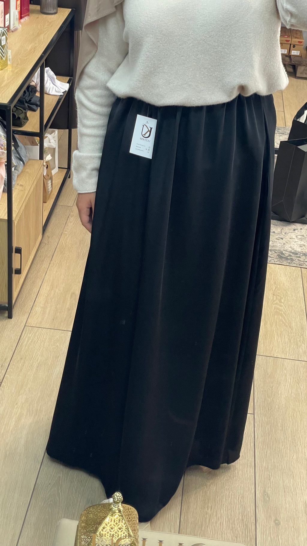 Falda saten Maxi
