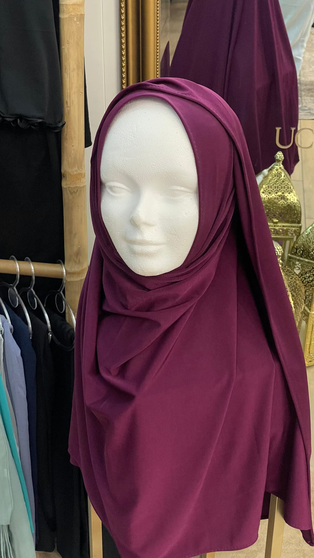 Hijab jersey premium Morado berenjena