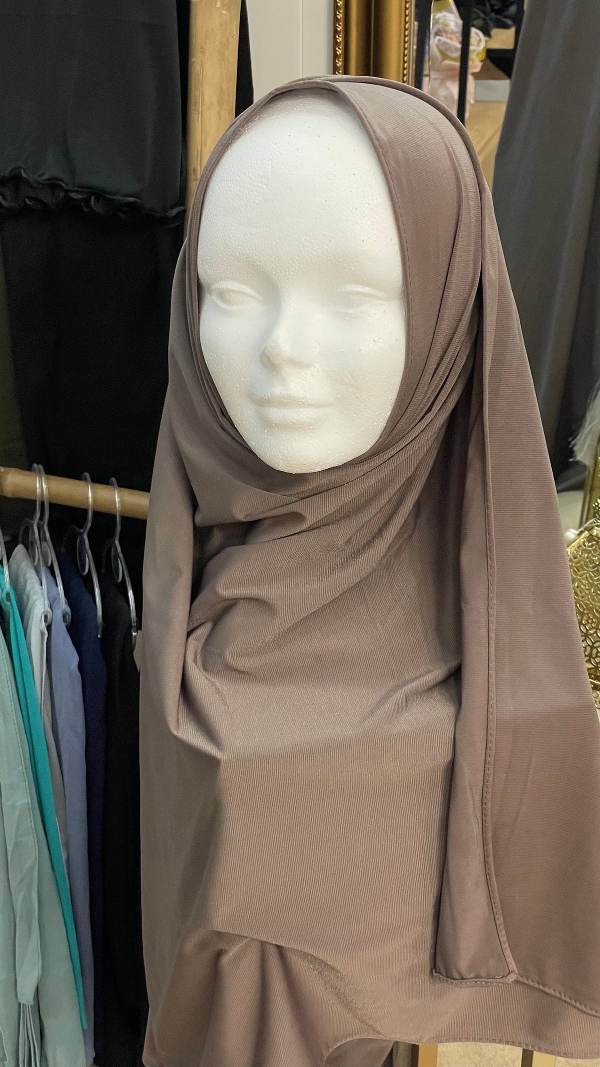 Hijab jersey premium Taupe oscuro
