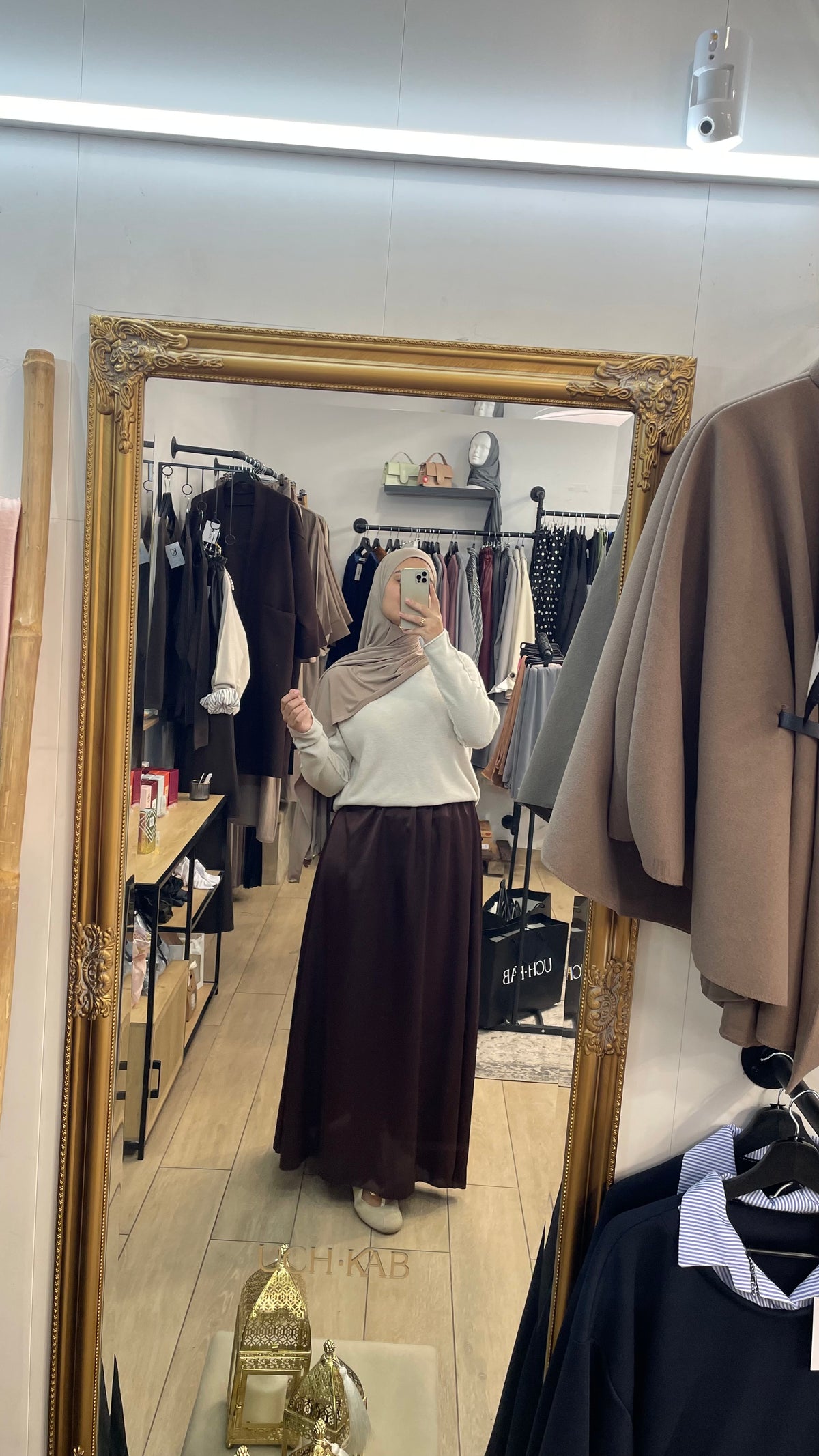 Falda saten Maxi